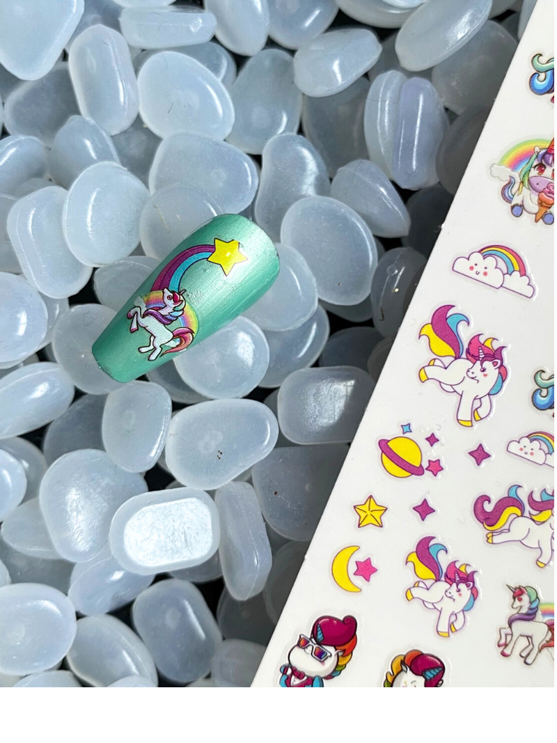 Regenboog Eenhoorn Nail Art Stickers