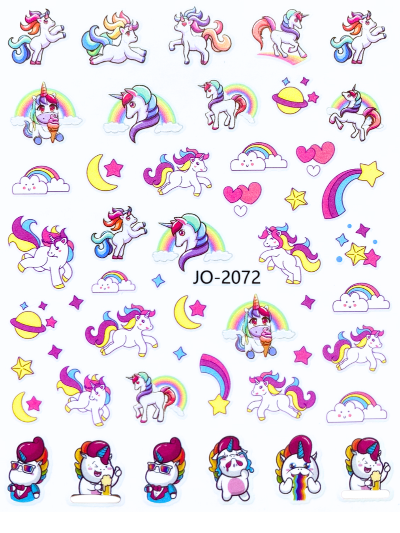 Regenboog Eenhoorn Nail Art Stickers