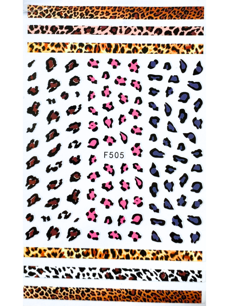 Jaguar Print Nail Art Stickers