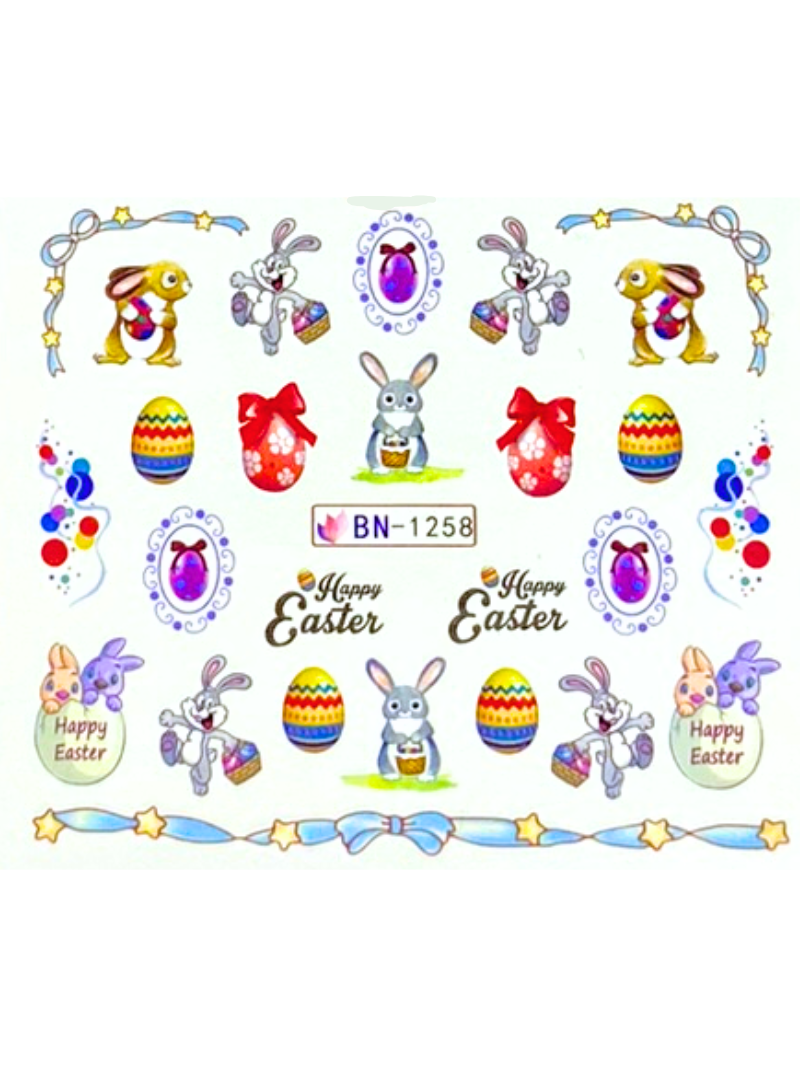 Pasen Water Nail Art Stickers