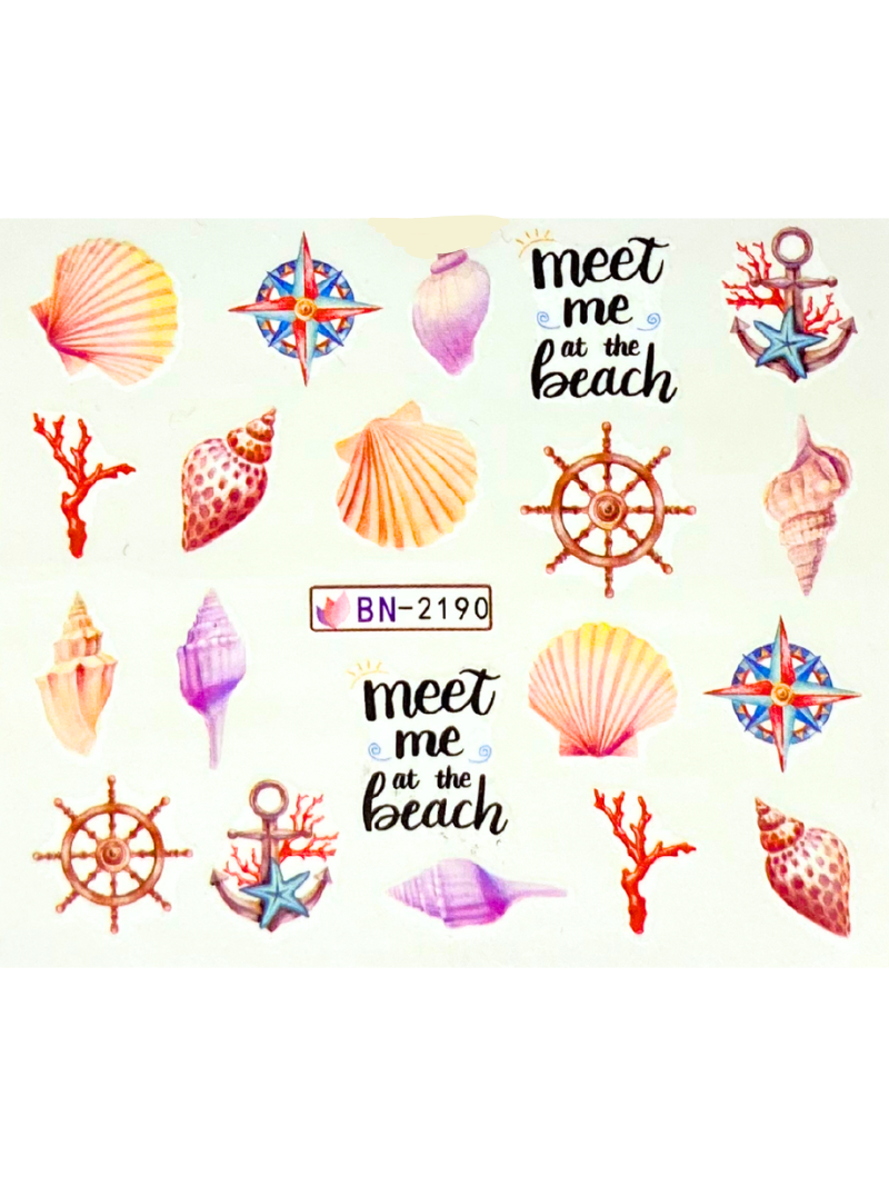 Schelpen Nail Art Stickers
