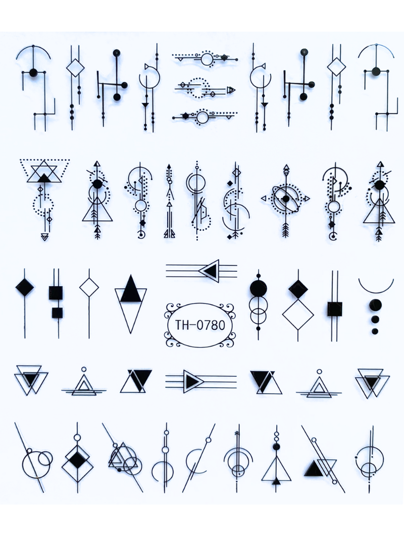 Geometrisch Design Nail Art Stickers