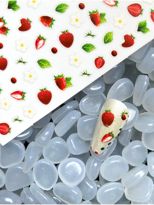 Strawberry Nail Art Stickers