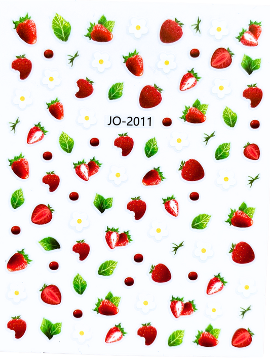 STRAWBERRY NAIL ART STICKERS