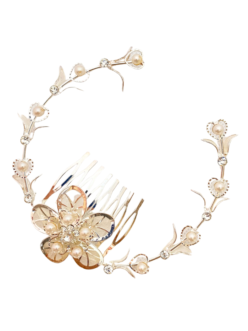 Luxe Bloem Haarkam/Tiara