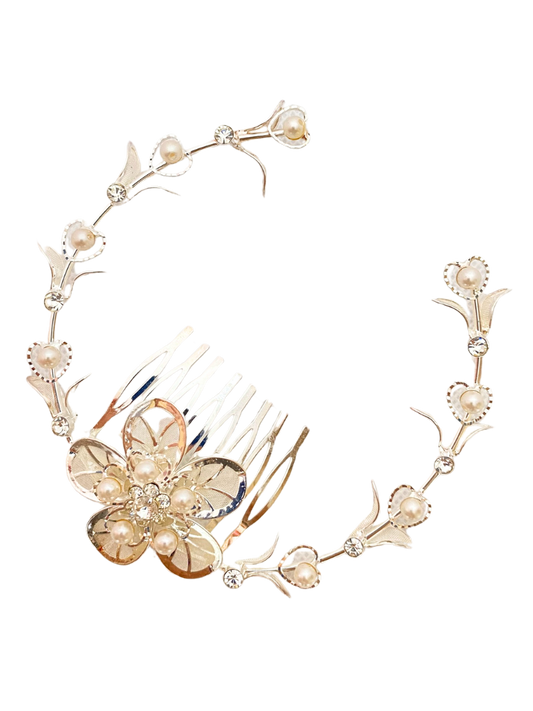 Luxe Bloem Haarkam/Tiara